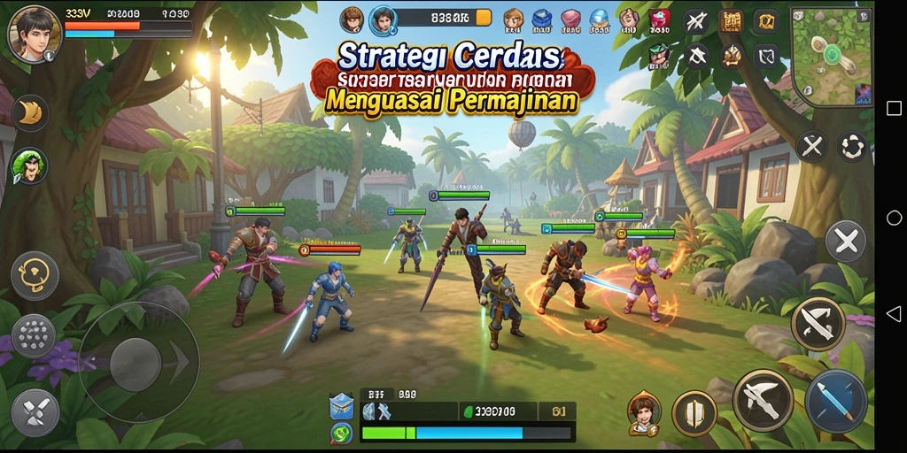 Tampilan menarik dari gameplay strategi di 333V.