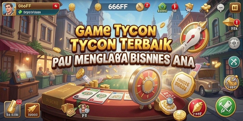 Tampilan gameplay menarik di 666FF yang menggambarkan strategi bisnis.