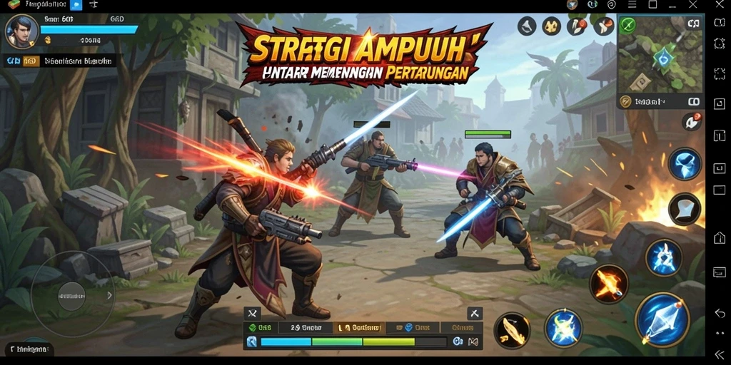 Tampilan gameplay menegangkan di 66D dengan pertempuran strategi.