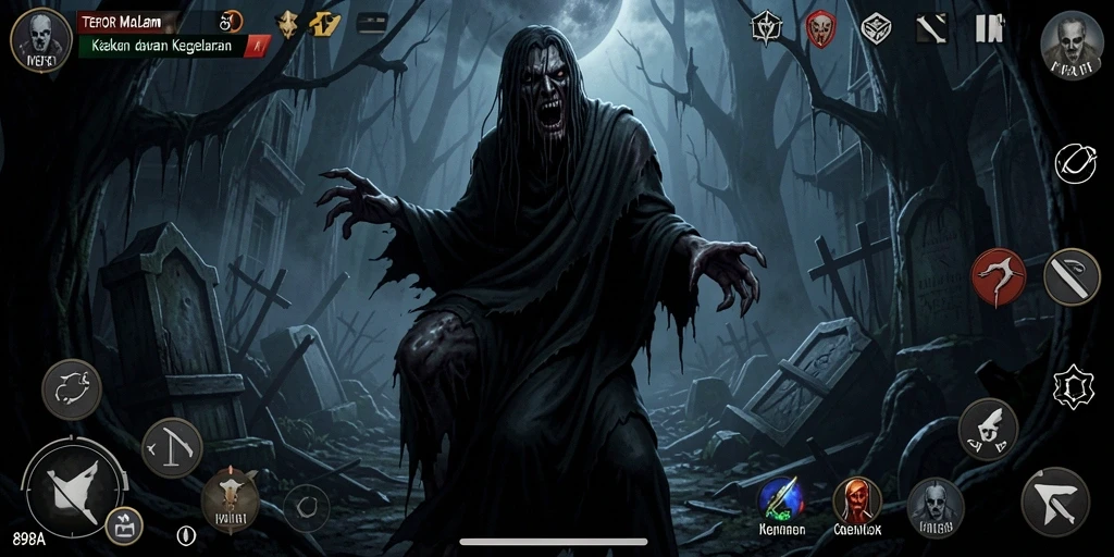 Gameplay menegangkan 898A yang penuh dengan kengerian.