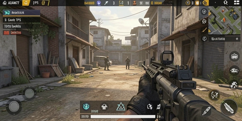Gameplay ADAM77 dengan aksi menegangkan di medan perang.