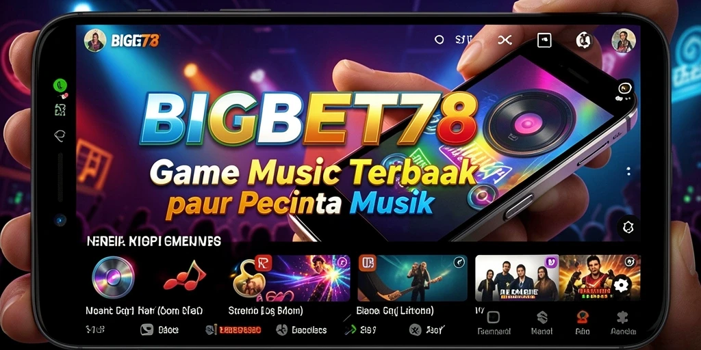 Screenshot gameplay BIGBET78 menampilkan momen seru saat bermain musik.