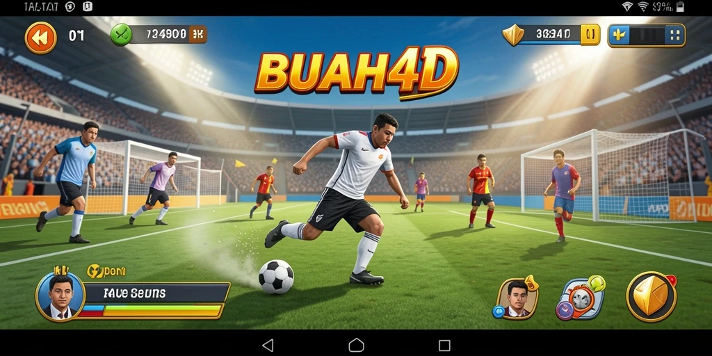 Tampilan gameplay seru dan kompetitif dalam BUAH4D.