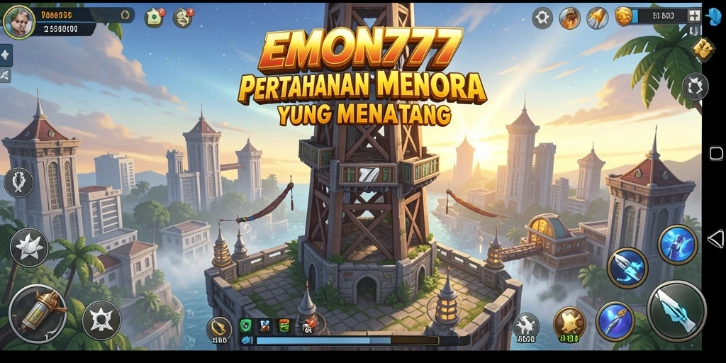 Tampilan seru saat membangun menara di EMON777.