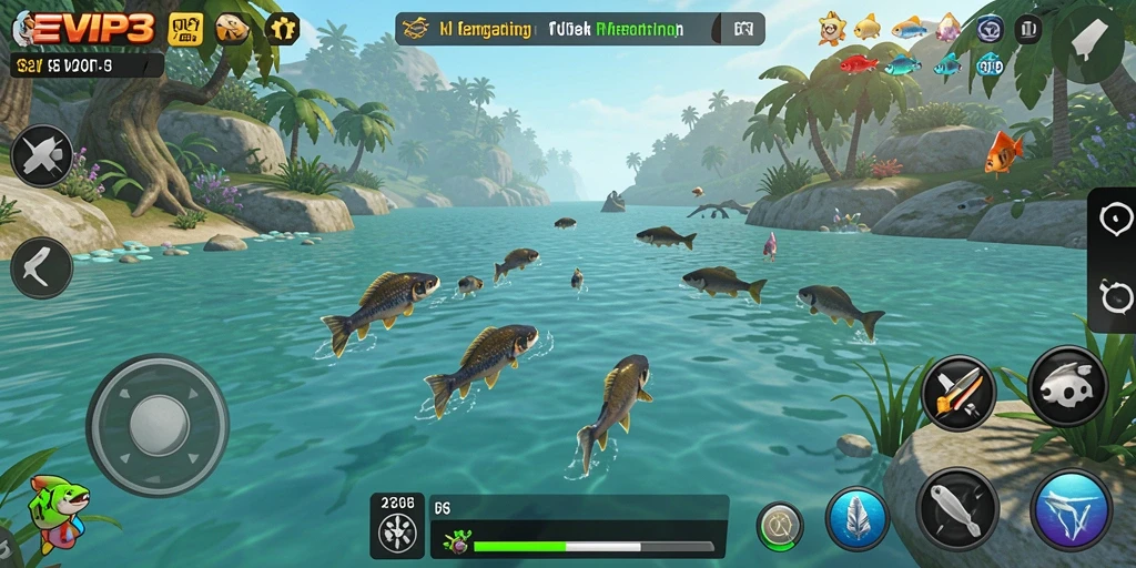 Tangkapan ikan yang mengesankan dalam gameplay EVIP3.
