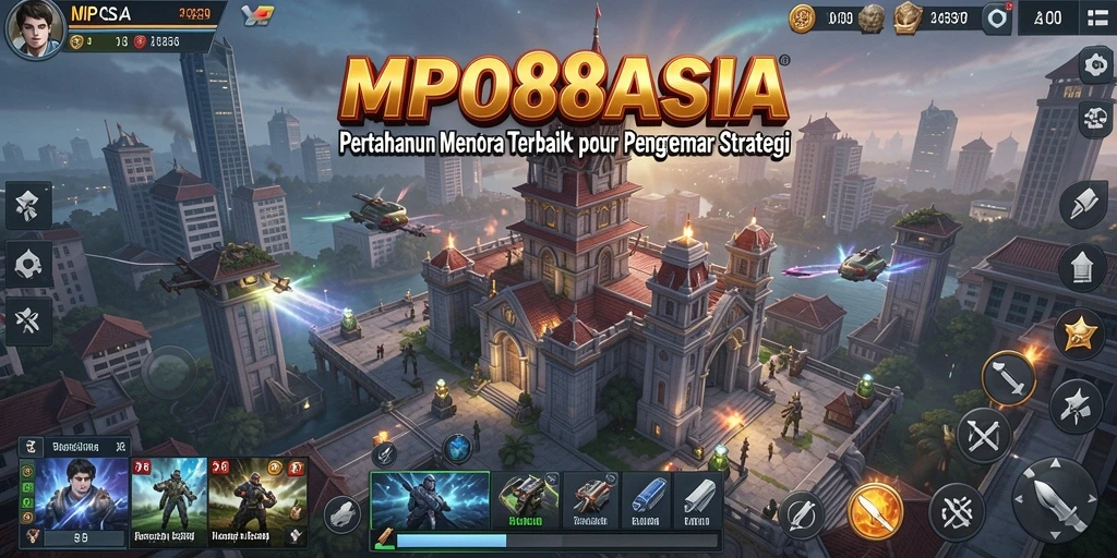 Screenshot gameplay MPO88ASIA menampilkan aksi Tower Defense yang menegangkan.