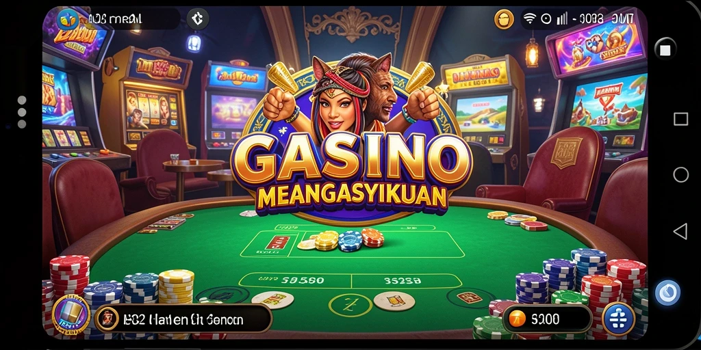 Tampilan gameplay menawan dalam aplikasi Kasino N32.