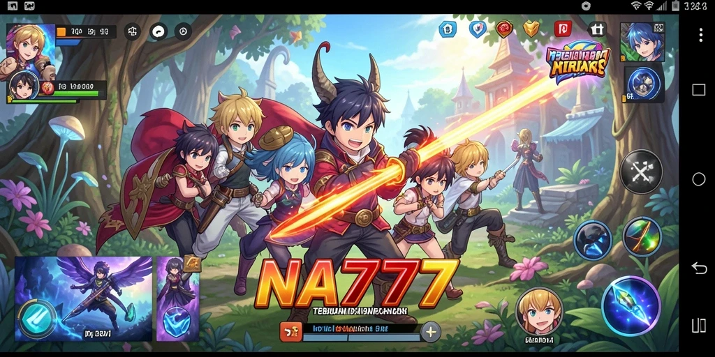 Screenshot gameplay NA777 menunjukkan aksi karakter Anime yang mendebarkan.