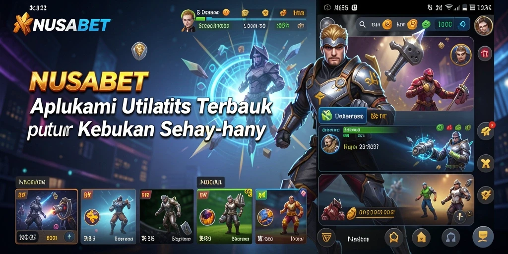 Tampilan utama NUSABET yang menampilkan fitur utilitas yang mudah digunakan.