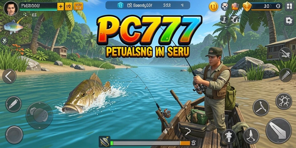 Tampilan gameplay PC777 dengan aksi memancing yang seru dan menantang.