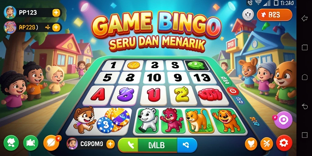 Tampilan gameplay PP123 yang menarik dengan kartu Bingo yang menunggu untuk diisi.