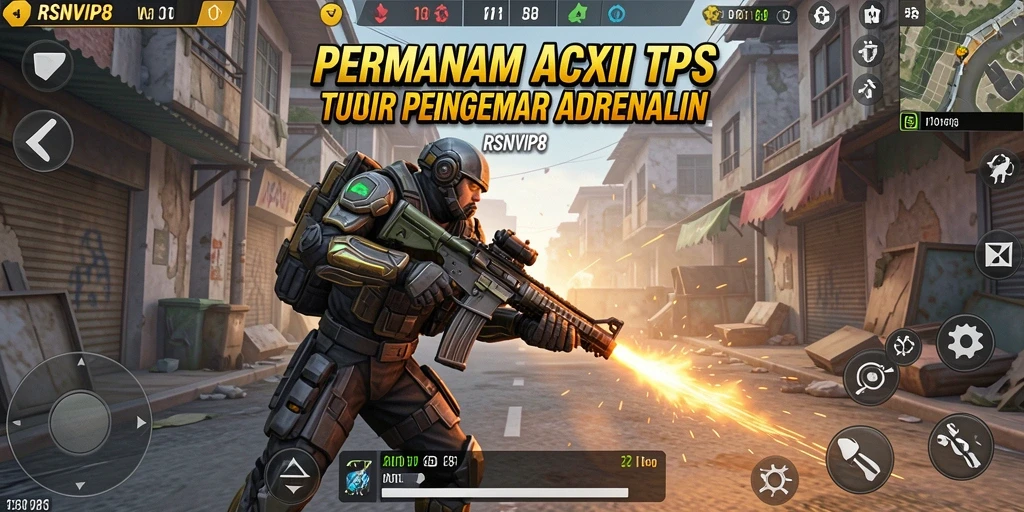 Gameplay RSNVIP8 yang mendebarkan dengan aksi tembak-menembak.